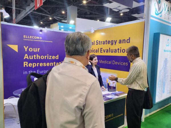 Informing visitors at the Medical Fair India about rules and compliances for medical device manufacturers.
